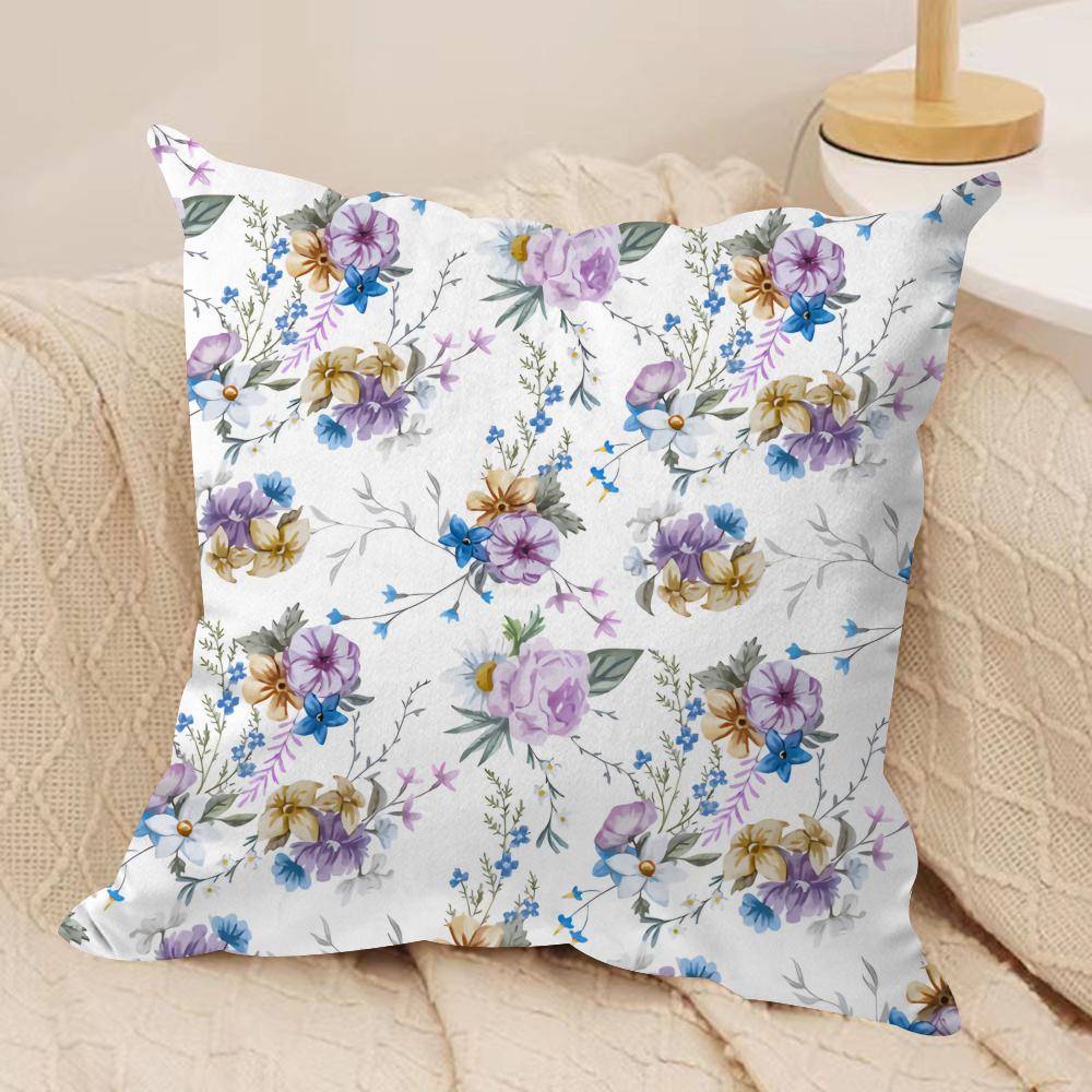 minimalist floral Art Cushion Cover Soft Plush Fabric DoubleSided Printed Cushion Covers for All Seasons Modern HomeDecor Gift