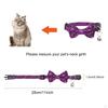 Cute Halloween Cat Collars with Interchangeable Bow Tie for Small and Medium-sized Kittens
