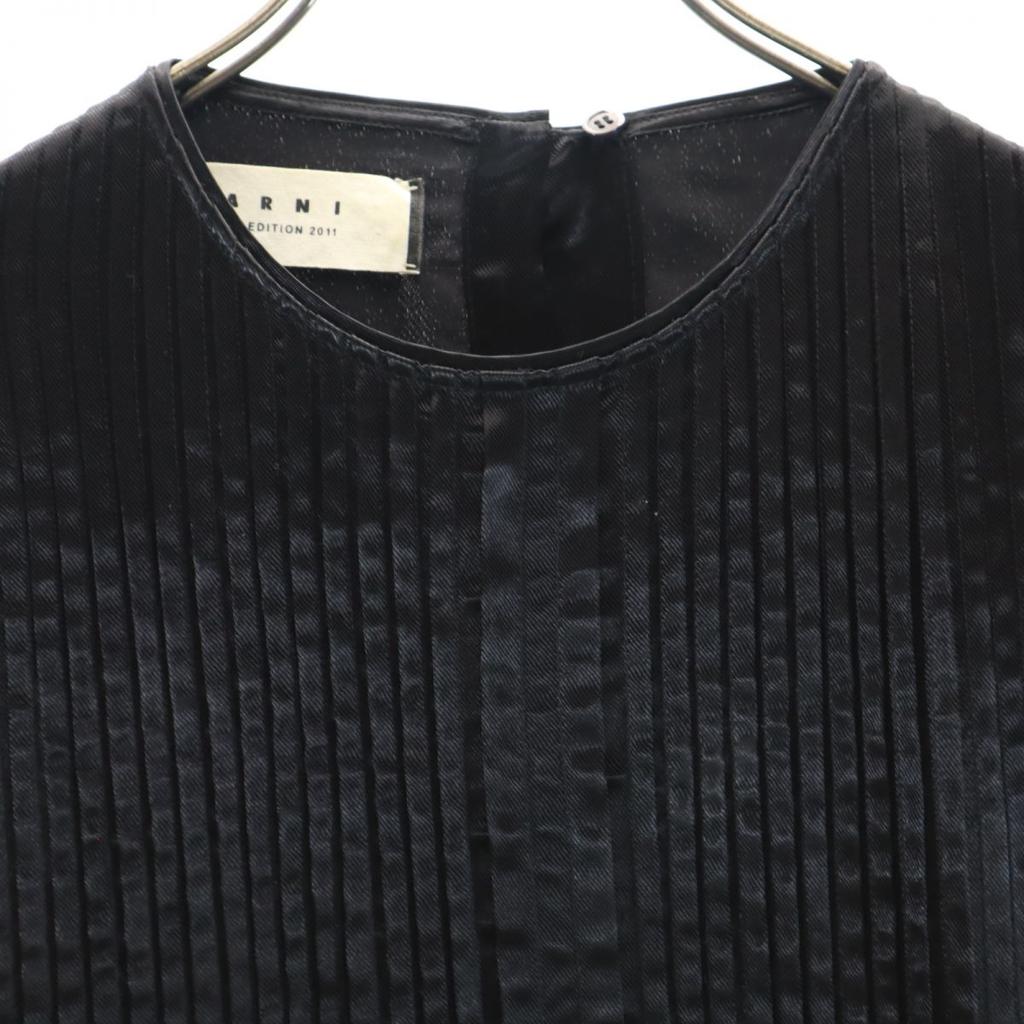 Marni Long Sleeve Long Dress 42 Black Series Women Used