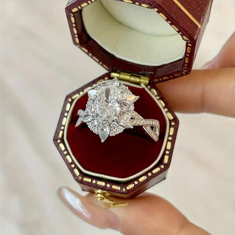 CopperRing AAA Zircon High Quality For Women Rings Wedding Fine Jewelry Accessories Party Gift