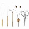 Fly Tying Tools Combo Kit Whip Finisher Bobbin Holder Bodkin Bobbin Threader for Fishing Lures