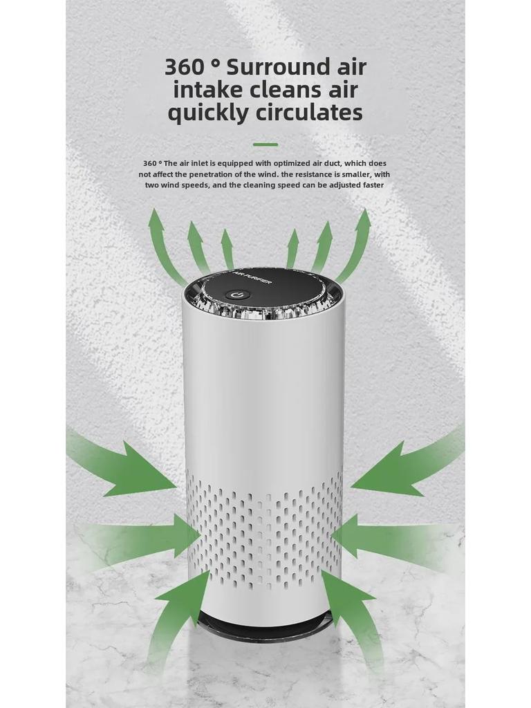 Cross-Border Car Air Purifier & Aromatherapy: HEPA Filter with Negative Ion & Formaldehyde Removal