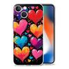 Phone Case For iPhone 16 Cases iPhone 15 12 13 14 16 Pro Max X XR XS Max 15 Plus iPhone11 Cover Oil Painting Graffiti Heart