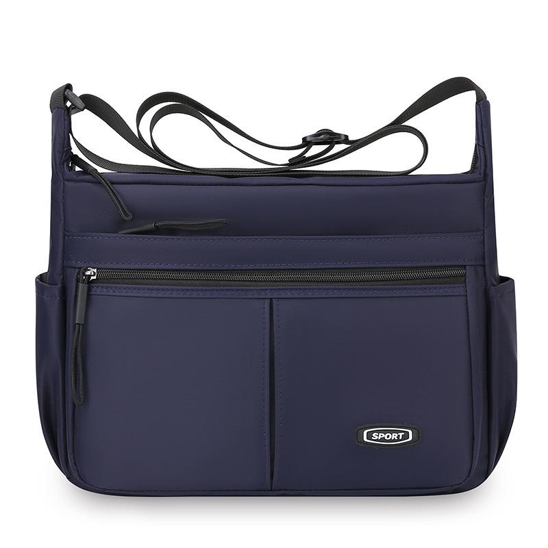 Geantă de Umăr de Afaceri de Capacitate Mare Geantă Crossbody Oxford Geantă de Navetă cu Strat Multiplu pentru Bărbați