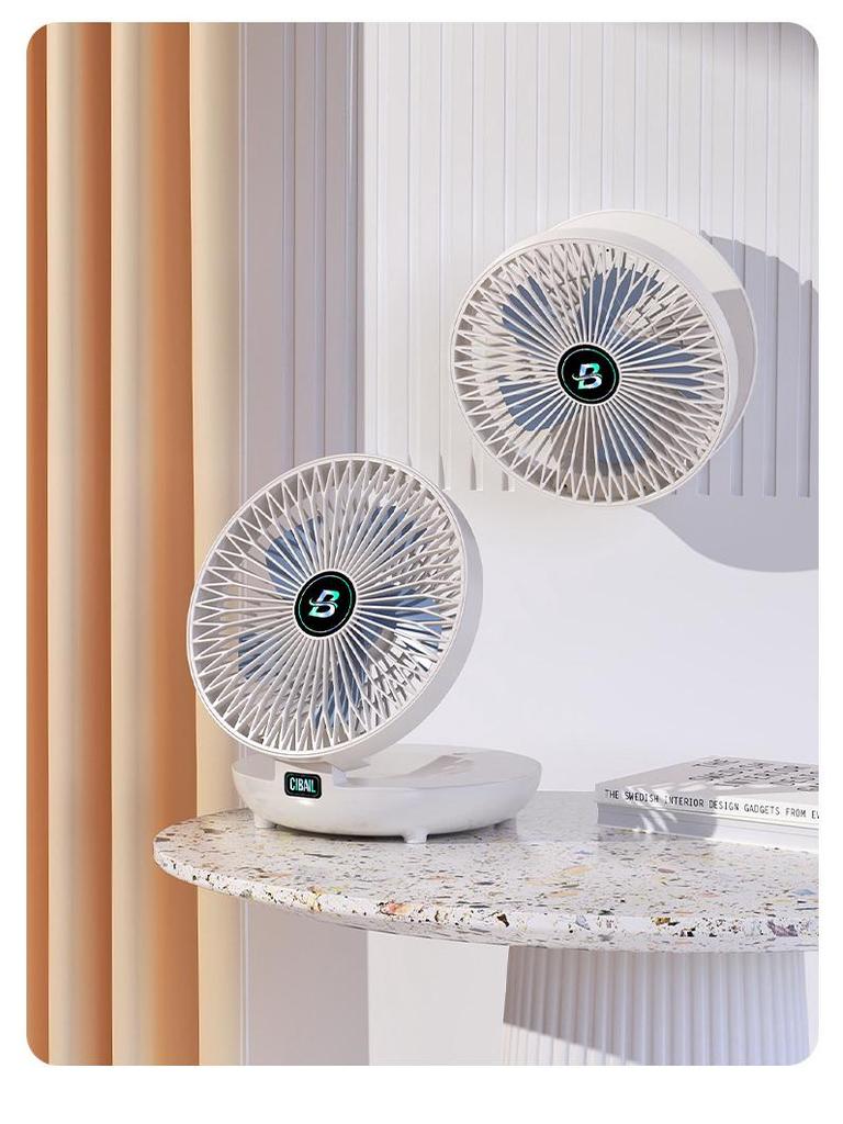 Dual-Purpose Electric Fan: Convection Circulation, Indoor/Outdoor, Rechargeable Floor & Desktop Fan