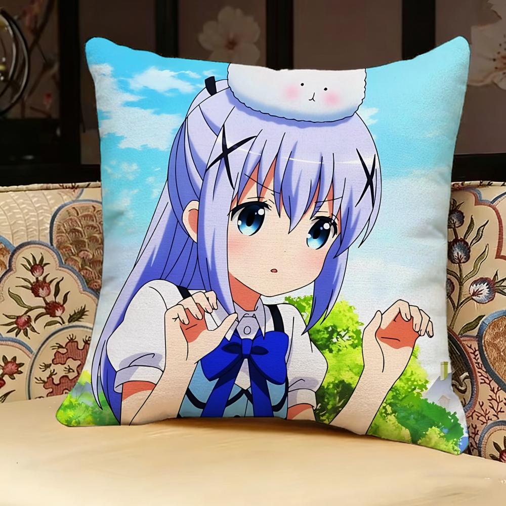 Anime Chino K-Kafu Pillow Case Pillowcase, Double-Sided Printed, Sofa Cushion, Bedroom Headboard Pillow