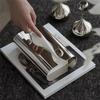 Silver Mirror Napkin Holder Stainless Steel Tissue Case Practical Paper Storage Box  Hotel