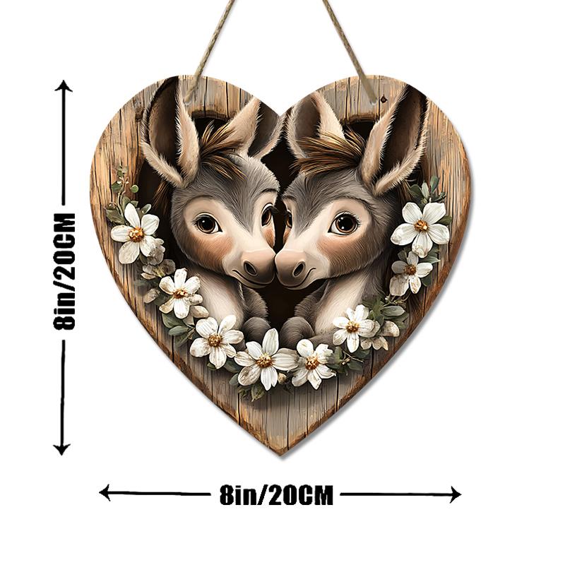 2D Flat Wooden Hanging Decorative Signs, Family Wall or Door Decoration, Garden Decoration, Housewarming Gifts for Friends