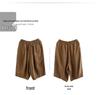 In Stock: Women's Summer Retro Cotton Linen Pants - Elastic Waist, Five-Point Design, Plus Size, Casual Style