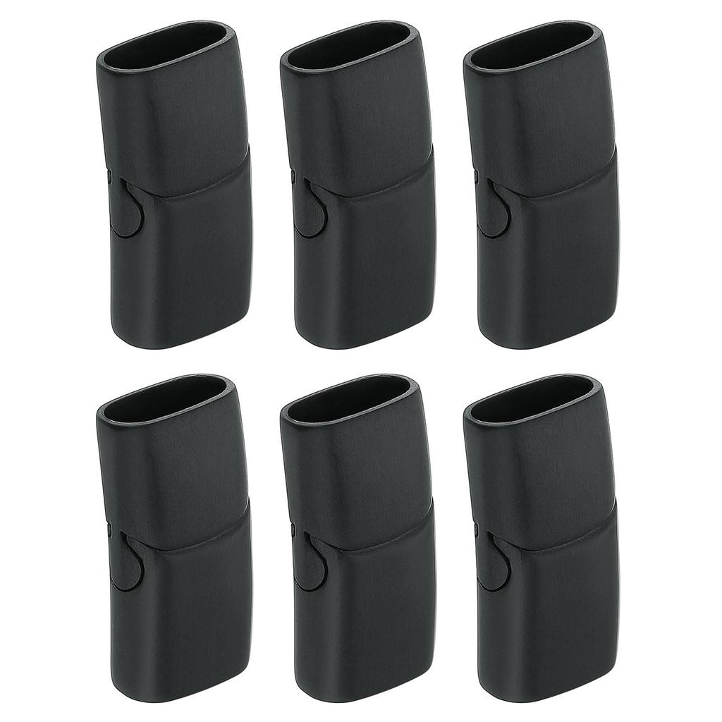 12mm X 6mm Flat Leather 6pcs Flat Closure End Stainless Steel Clasp Closure Leather Cord DIY Supplies Craft Making [uxcell] Clasp, Caps, Buckle,