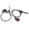 Hydraulic Disc Brake Set Aluminum Alloy 4 Piston Front and Rear Bilateral Hydraulic Brake for Mountain Bike Black