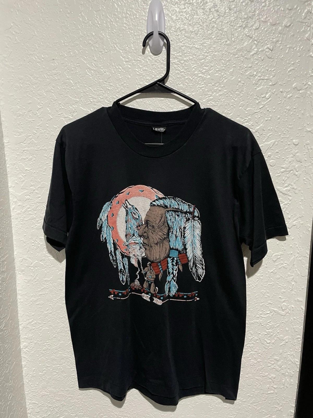 

Vintage 1990s Native American T Shirt Large Single Stitch L