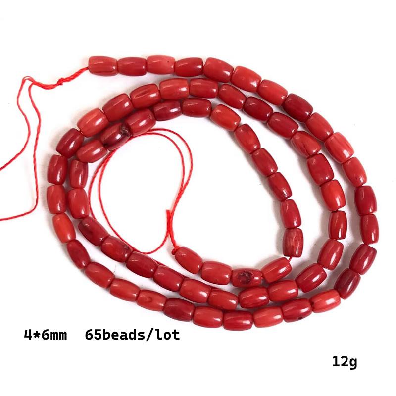 Natural Cylindrical Coral Bead Irregular Isolation Loose Beads for Jewelry Making DIY for Charms Bracelet Necklace Accessories
