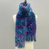 Natural Fur Scarf Fluffy Long Shawl Genuine Rex Rabbit Fur Hand Knitted Stylish Women Scarves In Winter Shawls 180cmx13cm