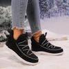 Women's Fluffy Plush Winter Boots Thick Warm Fleece Lined Comfortable Flat Ankle Boots