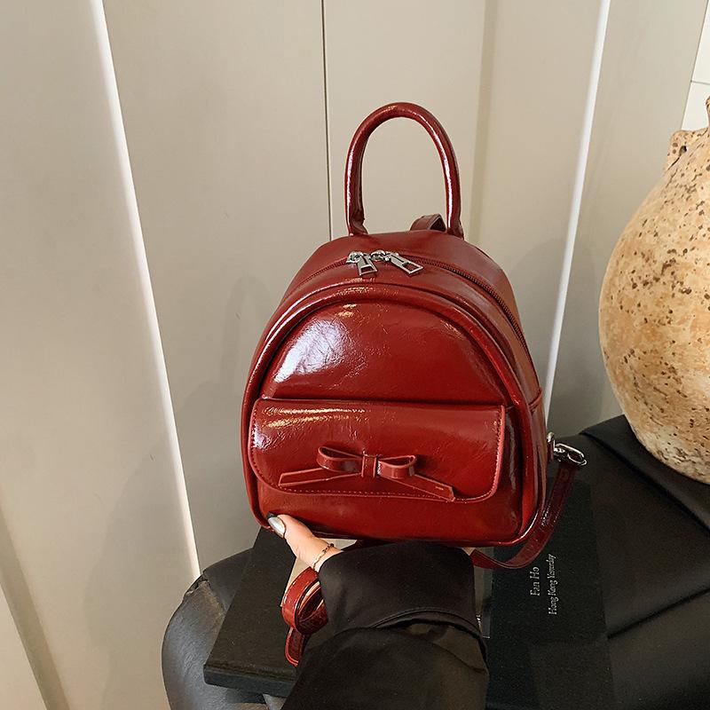 

Премиальный рюкзак Bow 2025 новая модная трендовая летняя сумочка изысканная сумка через плечо красный