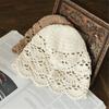 Hand-Knitted Flower Hollow Thin Cap Spring and Summer Lace Breathable Kerchief  Crochet Toe  Cotton Thread Hat Female