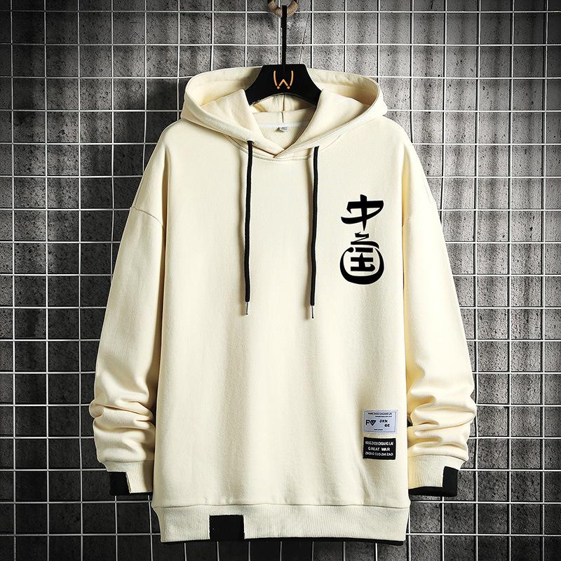 Spring And Autumn Hooded Sweater Men'S Sports Student Loose Long Sleeve Top Clothing Men'S Casual Sweater Men'S Trendy Brand