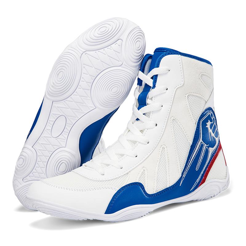 Scarpe da Wrestling Sportive da Uomo Leggere per Allenamento all'Aperto in Palestra Scarpe da Boxe Nero Bianco Taglia Grande
