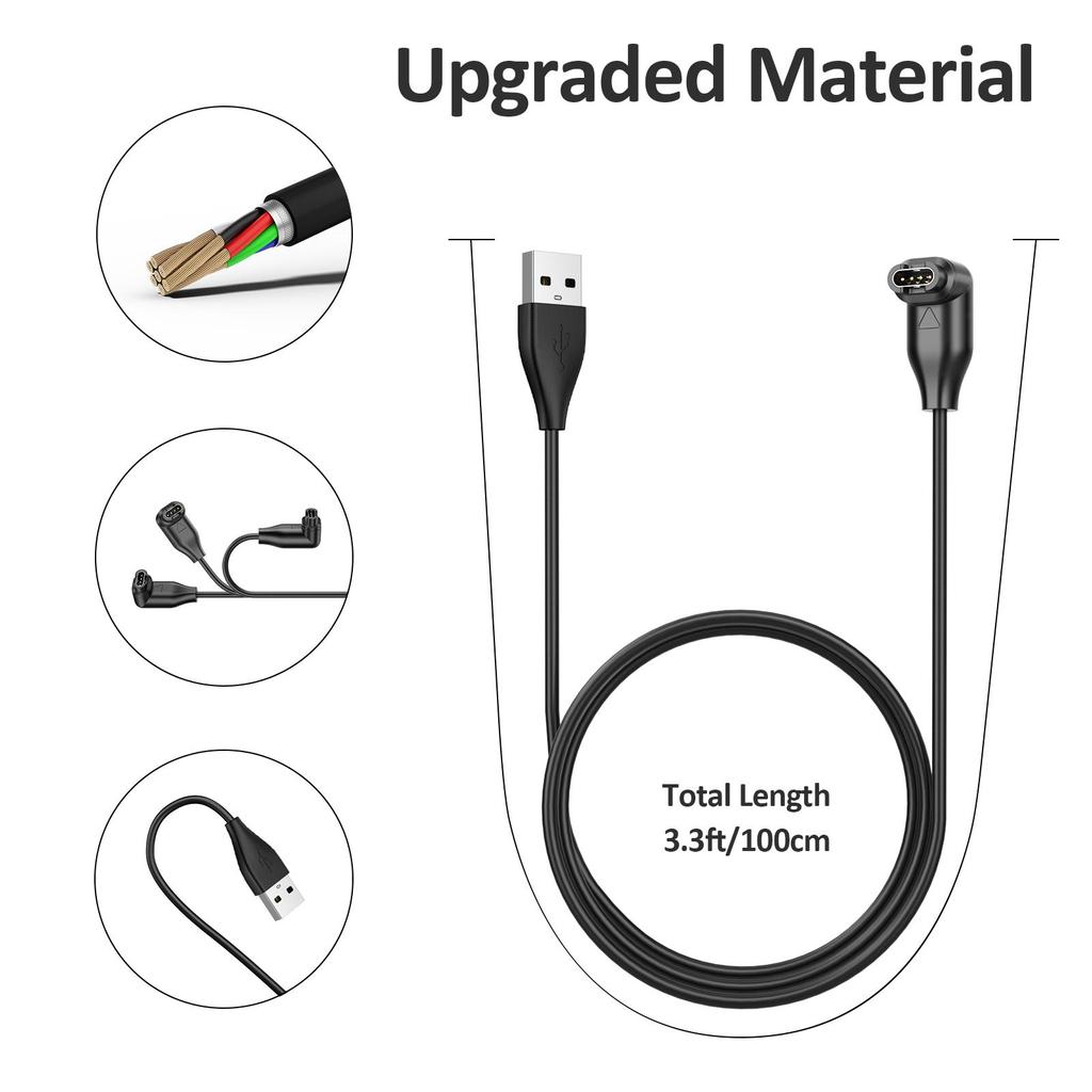 USB TypeC Watch Charger Cable for Garmin Venu2/VenuSq2/3/3S Fenix 5/6/7 Vivoactive4/4S/3 Fast Charging Cord For Approach S62/S60