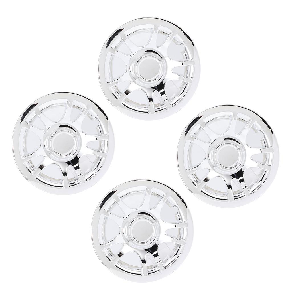 4 Pcs 8 Inch Golf Cart Hub Caps Chrome Plated Wheel Covers Rim Protector for EZ?GO Golf Cart