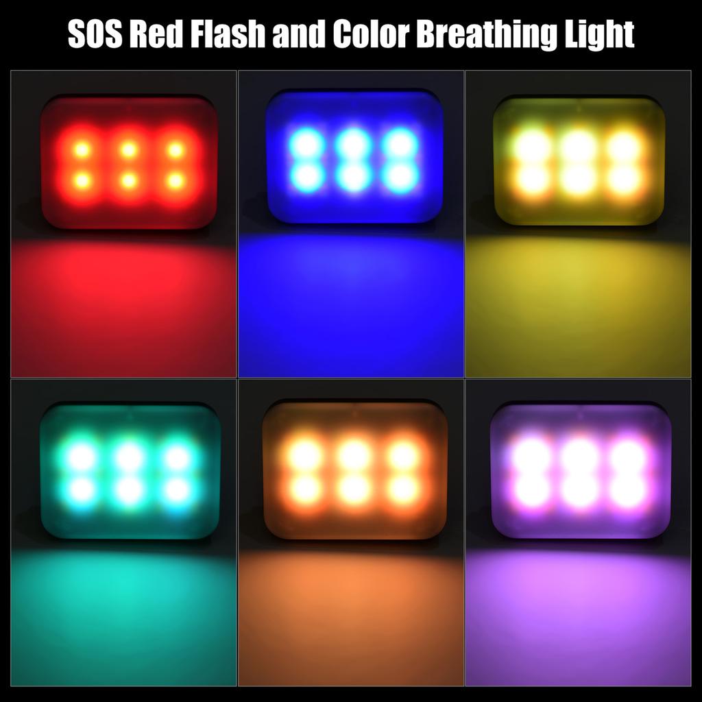 TOMSH LY 01 RGB LED Fill Light Photography Video Light Multi functional Superbright 3200K 6500K Built in Battery Black