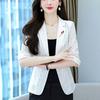 White Sunscreen Coat Women's Spring and Summer Casual Short Style with Lace Suit Thin Casual Top