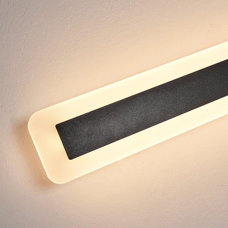 Modern Minimalist Outdoor Waterproof Linear LED Wall Lamp for Villa, Courtyard, Hotel, or Corridor