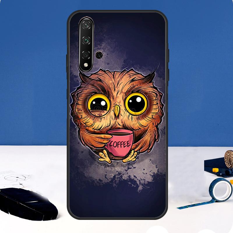 Cute Cartoon Owl Cover For Huawei Nova 10 9 SE 11i 8i 7i 3i Y90 Y91 Y70 Y60 Y61 5T P30 P60 Pro P40 Lite Case