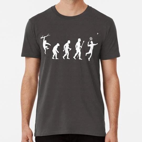 Funny Badminton Evolution Size S to 5XL Made in the USA T-shirt S