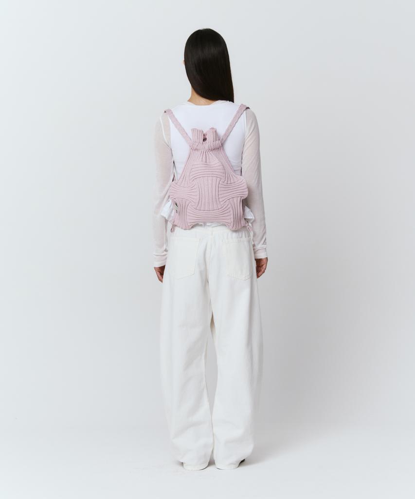 Pleatsmama New Bow Backpack Glitter Pale Pink
