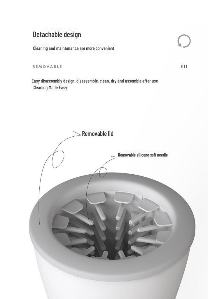 Lavatrice elettrica USB per zampe di animali domestici - Tazza automatica per la pulizia delle zampe del cane