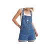 Levis Solid Color Straight Leg Simple Denim Overalls Women Shorts Blue 52333-0046