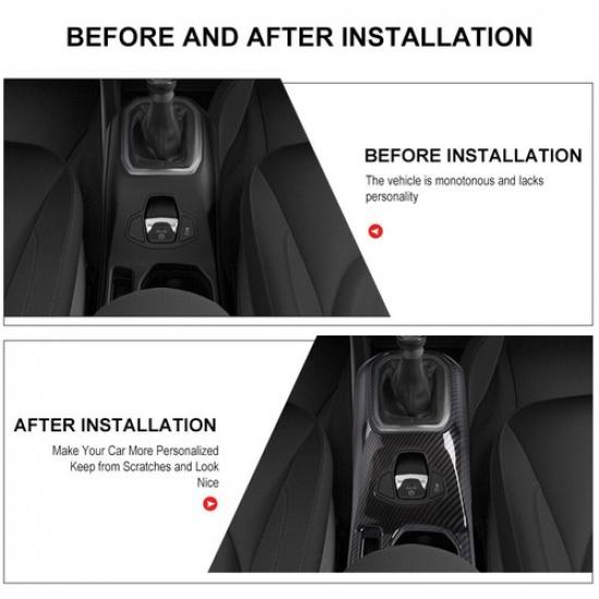 Carbon Fiber Console Gear Shift Cup Panel Decor Cover Trim For Jeep Renegade 18+