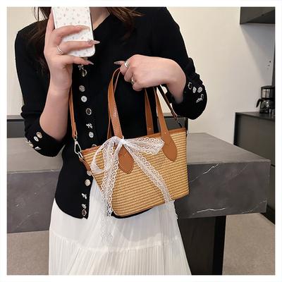 Large-capacity Casual Small Square Bag, Spring New Trendy Vegetable Basket Bag, Fashionable Single Shoulder Commuter Oblique Span Bag