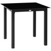 Garden Table Outdoor Table Outdoor Lounge Table Weather Resistant 80 X 80 X 74 Cm Black