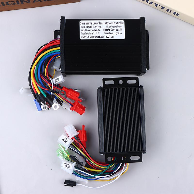 Controler motor fără perii cu undă sinusoidală 36V 48V 20A - 350W-500W Pentru bicicletă electrică, compatibil cu conectori SM
