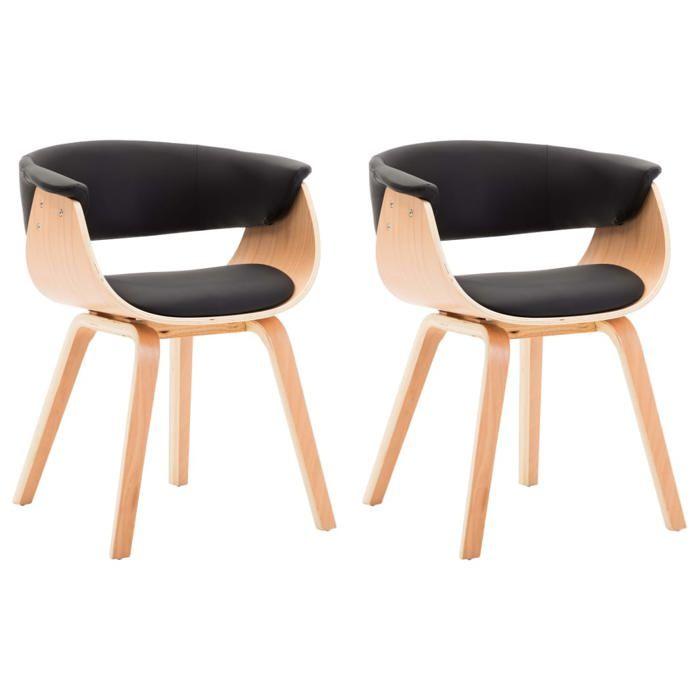 VidaXL 2x Bois Courbé Chaises de Salle à Manger Chaises à Dîner Chaises de Repas Chaises de Cuisine Siège de Salon Chaises 278733