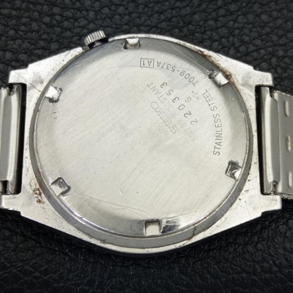 SEIKO 5 AUTOMATIC 7009A VINTAGE JAPAN MENS YELLOW COLOR DIAL WATCH a701490-5 R206b-a701490