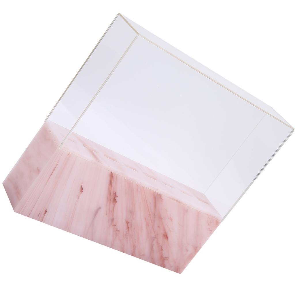 8 Holes Tweezers Holder Tweezer Display Stand Storage Rack with Dust Cover for SalonPink