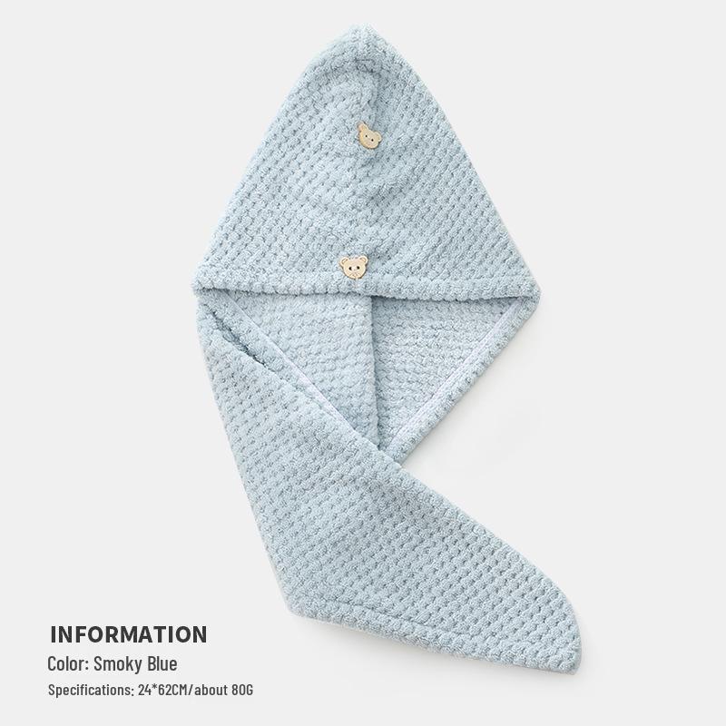 Women's Quick-Dry Coral Fleece Hair Towel and Bath Cap