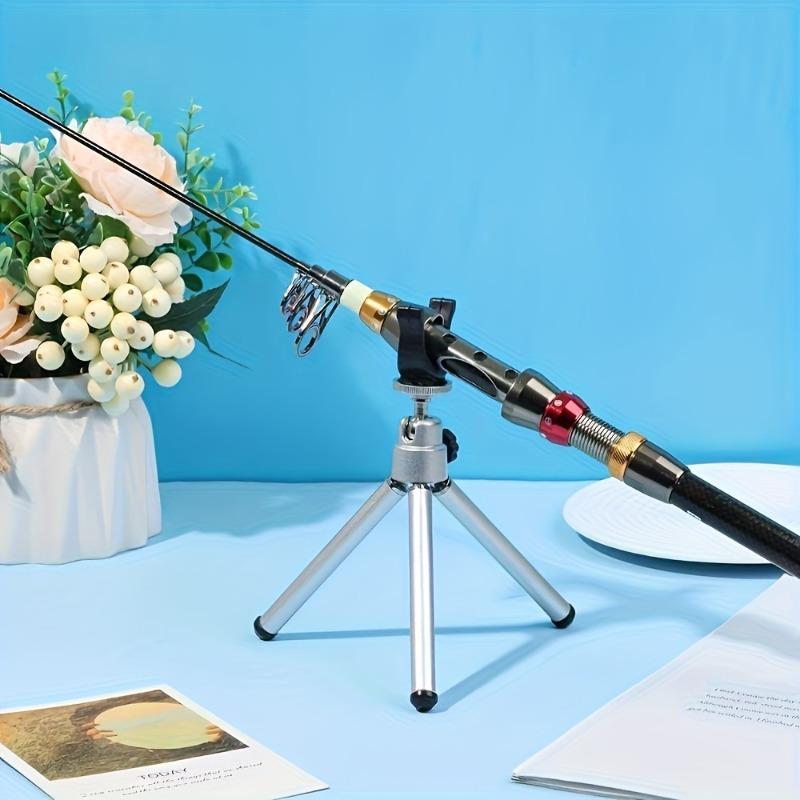 Portable Adjustable Fishing Tripod Stand – Aluminum Alloy, Lightweight & Sturdy with Ergonomic Grip & Flashlight Holder for Lake