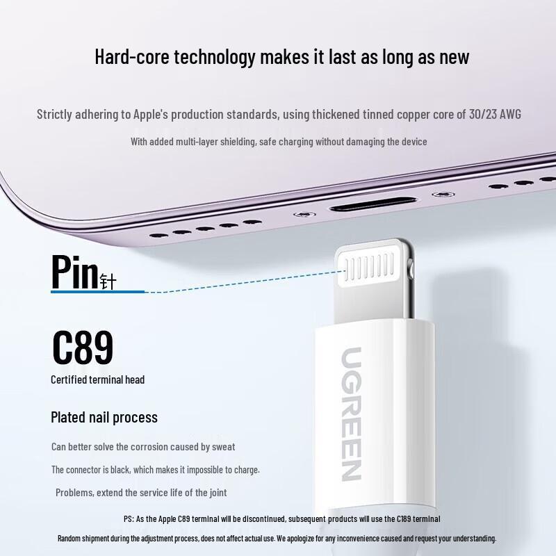 Ugreen MFi Certified USB To Lightning Cable