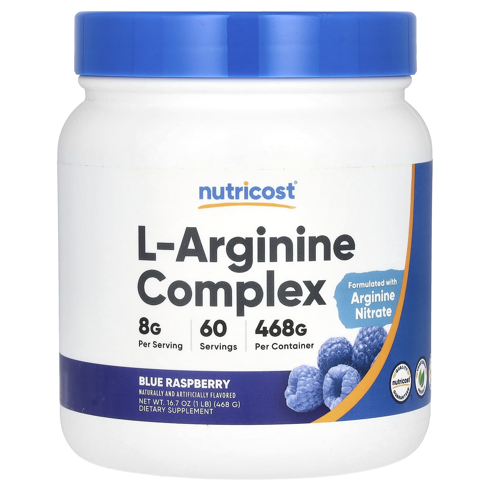 

L-Arginine Complex, Blue Raspberry, 468G (16.7Oz)