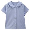 Hacikis Girls' Petal Collar Short-Sleeve Cotton Shirt