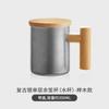 Wooden Sheng Playthings, Retro Silver Coffee Cup, Cold Insulation Mug, Office Double-Layer Stainless Steel Water Cup, Stylish