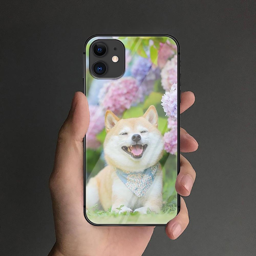 Custodia in vetro temperato a forma di cane Corgi per iPhone, Samsung Galaxy OnePlus, Oppo, Xiaomi Redmi Note 7, 8, 9, 10, 11, 12, 13, 14, 20, 21, 22, 53 Pro Max Plus Ultra