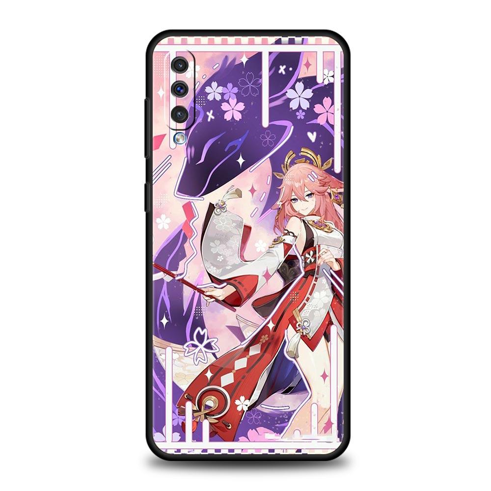 Etui na telefon Genshin Impact landscape do Samsung A54 A52 A14 A50 A70 A10 A30 A40 A20S A20E A02S A12 A22 A34 A42 A32 5G A04s