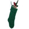 Large Capacity Knitted Christmas Stockings Santa Claus Cable Xmas Tree Hanging Decoration Green Knit Christmas Hanging Sock