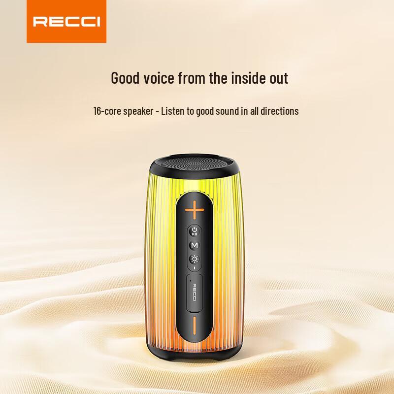 Recci RSK-W45 Portable Bluetooth Speaker with RGB Lights